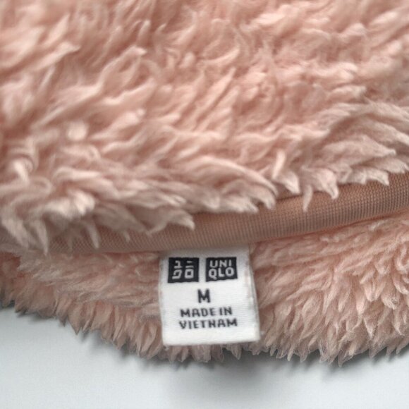 Uniqlo WomenS Pink Fleece Jacket Size M Full-Zip Soft Warm Outerwear - Picture 6 of 6